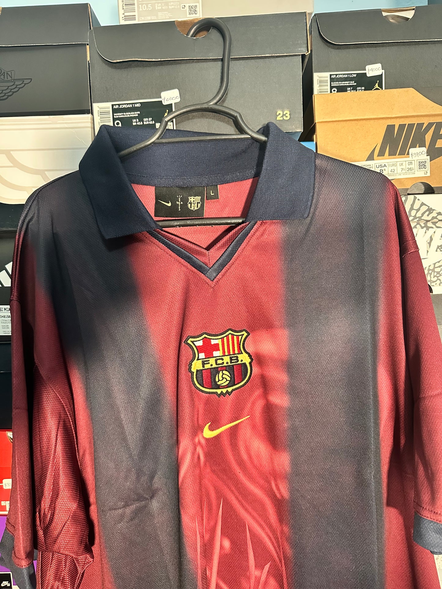 Jersey FC Barcelona x Travis Scott 2000-01 Skeleton Remake