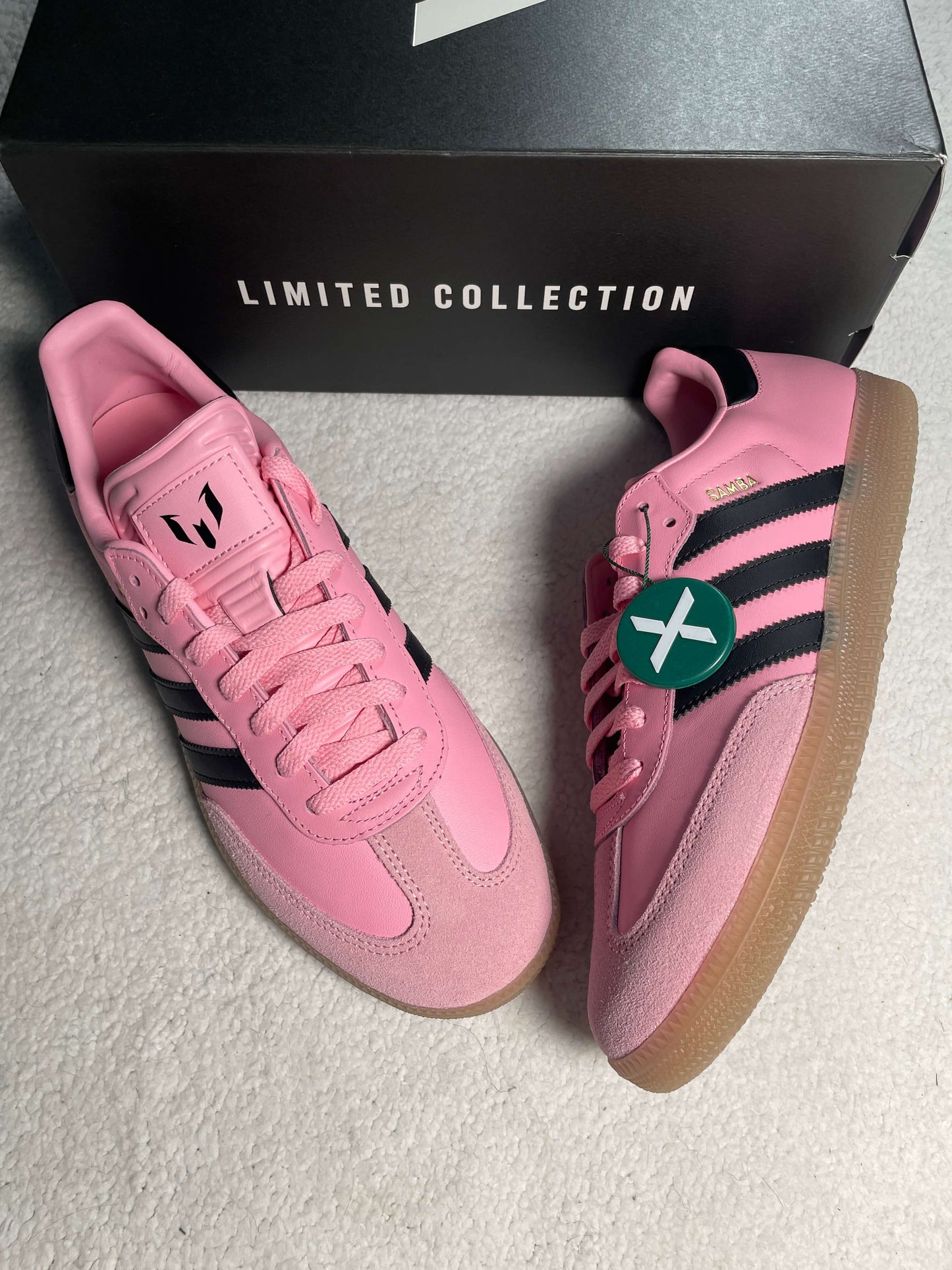 Sneakers Adidas Samba Inter de Miami CF Messi Pink. Talla 27 csm