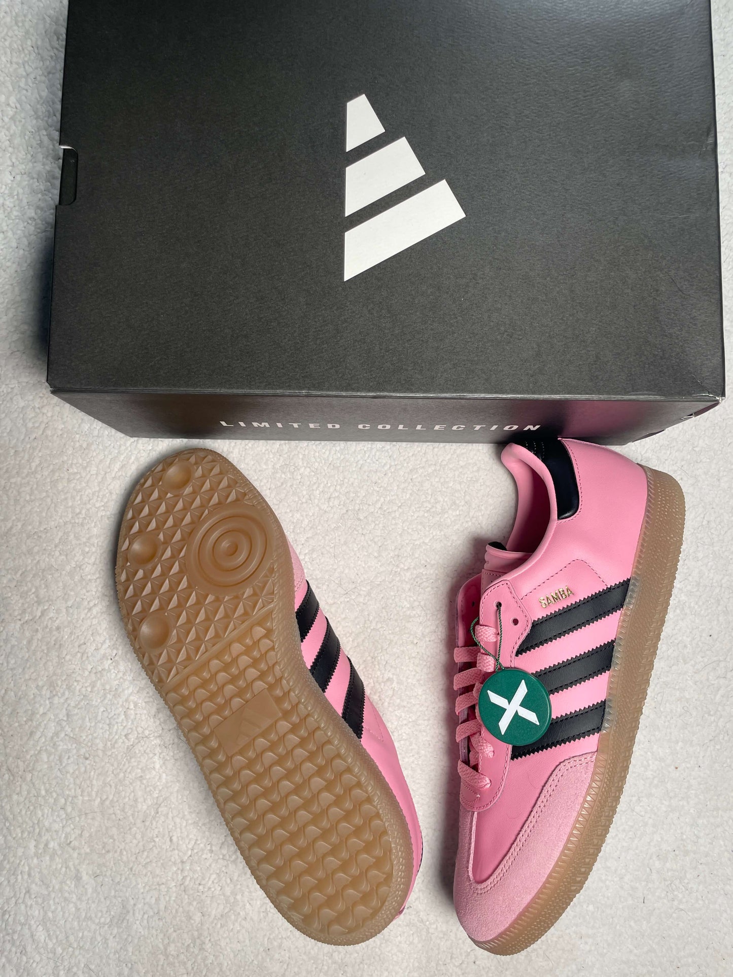 Sneakers Adidas Samba Inter de Miami CF Messi Pink. Talla 27 csm