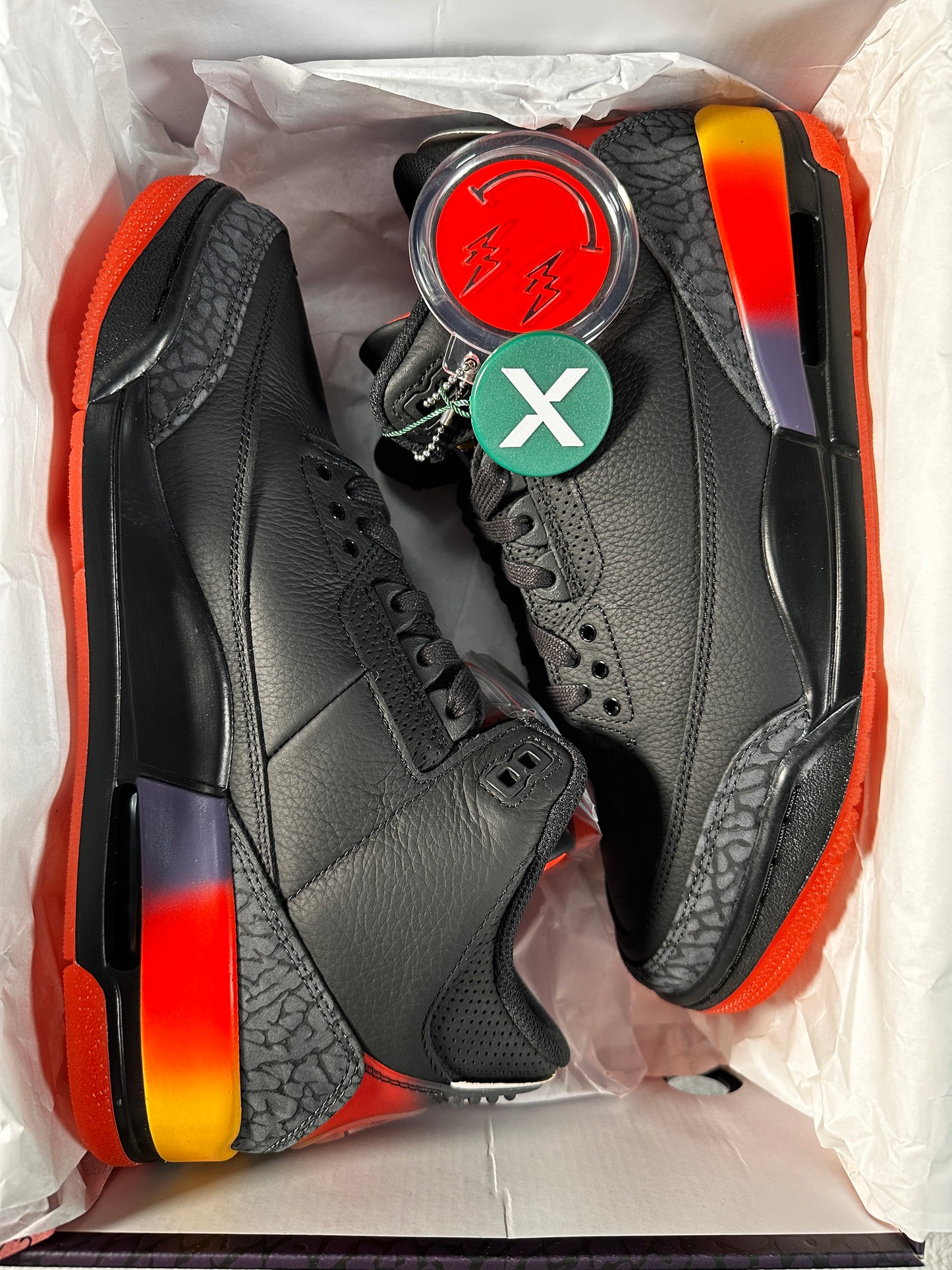 Sneakers Nike Air Jordan 3 X J Balvin Rio. Talla 27 cms