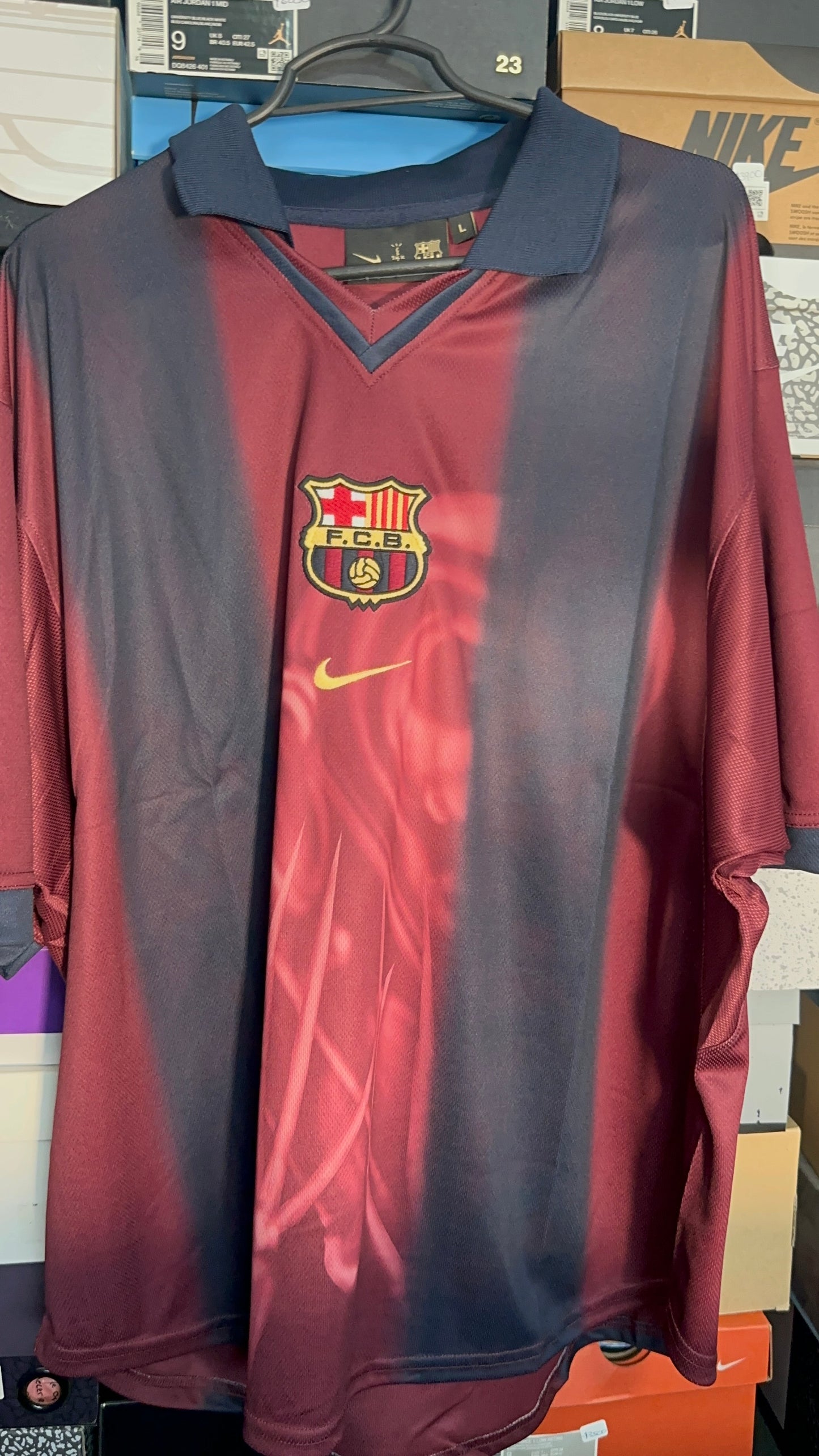 Jersey FC Barcelona x Travis Scott 2000-01 Skeleton Remake