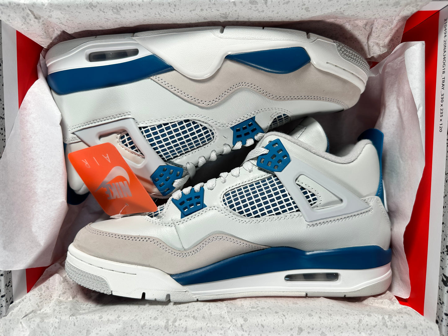 Air Jordan 4 Retro Azul Industrial. Talla 27 cms