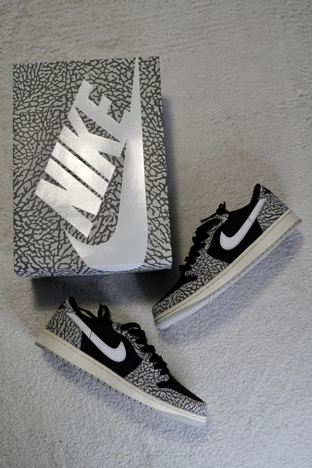 Sneakers Nike Air Jordan 1 Retro Low 'Elefant Print'. Talla 26 centimetros