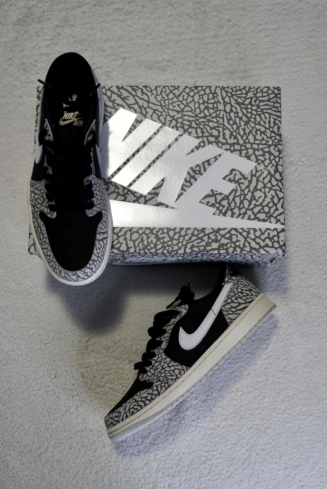 Sneakers Nike Air Jordan 1 Retro Low 'Elefant Print'. Talla 26 centimetros