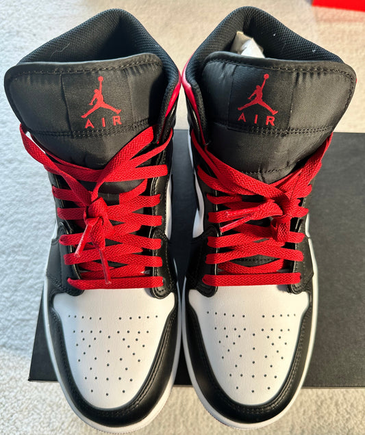 Nike Air Jordan 1 Mid Gym Red Black Toe. Talla 28 cms