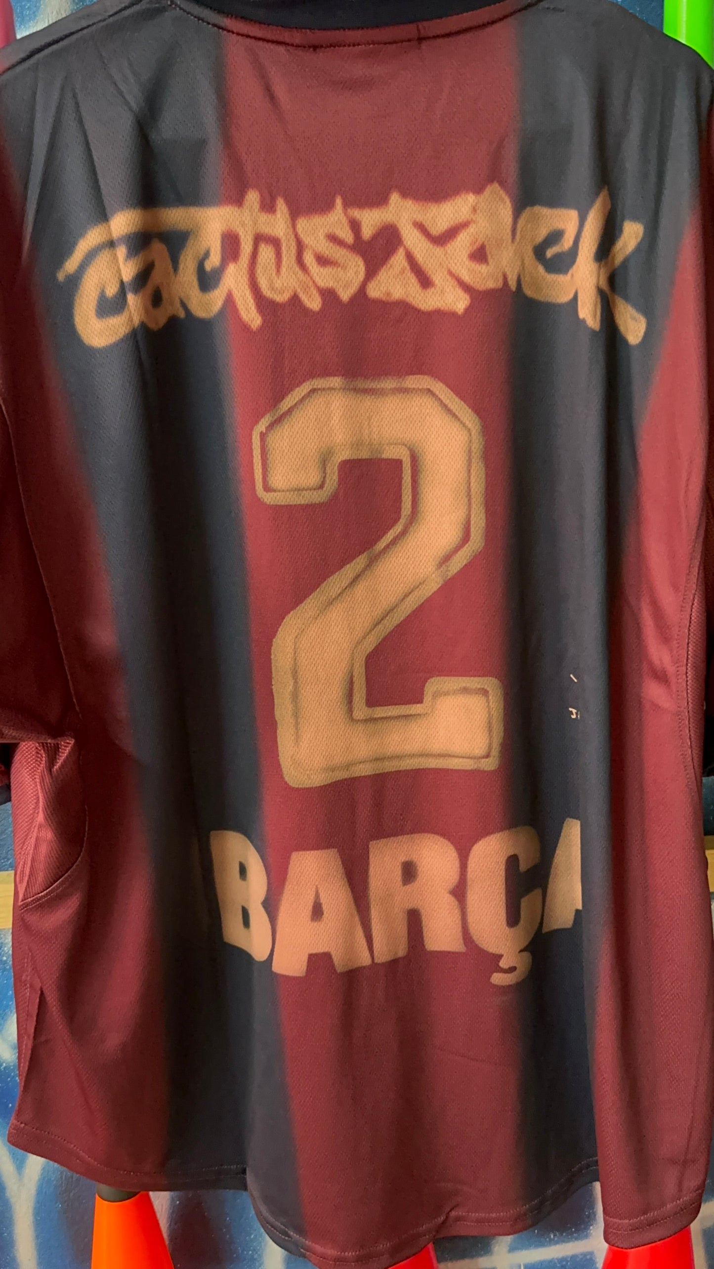 Jersey FC Barcelona x Travis Scott 2000-01 Skeleton Remake