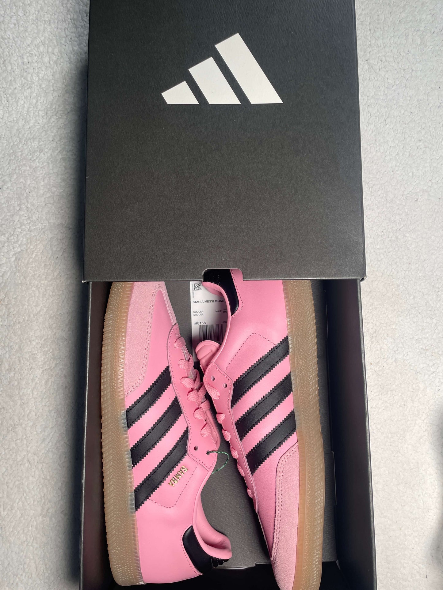 Sneakers Adidas Samba Inter de Miami CF Messi Pink. Talla 27 csm